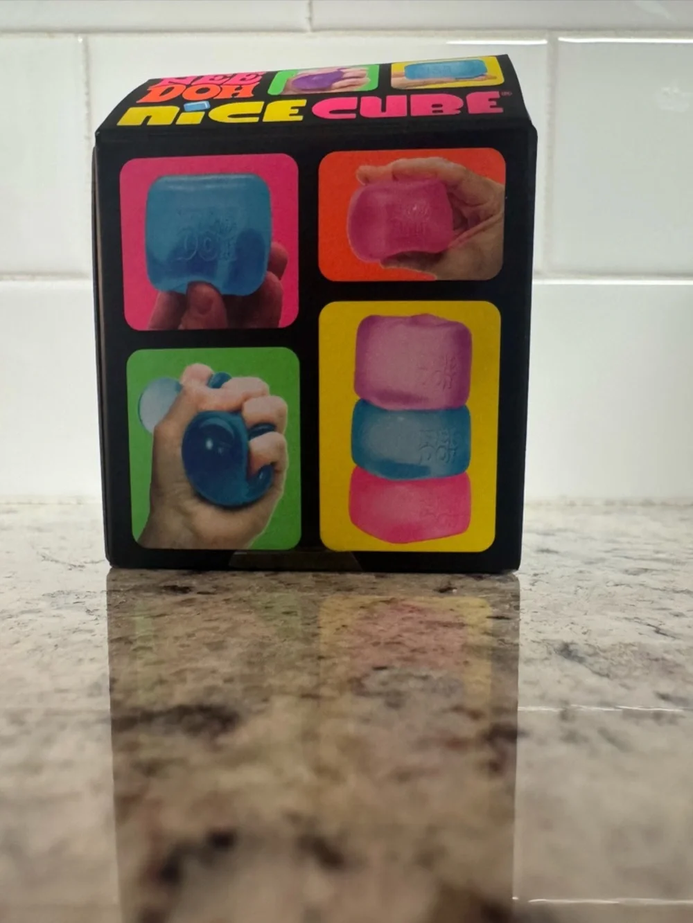 Nee Doh Nice Cube Super Solid Squish - Pink - Picture 4 of 6